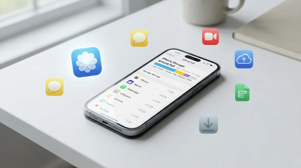 iPhone storage cleanup without deleting photos